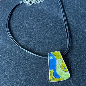 Chico's Silver Textured Pendant